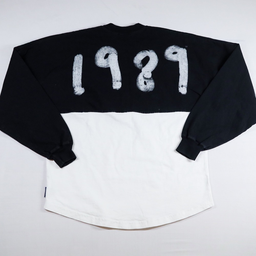 Taylor Swift 1989 World Tour Spirit Jersey S Black White Long Sleeve Merch Shirt